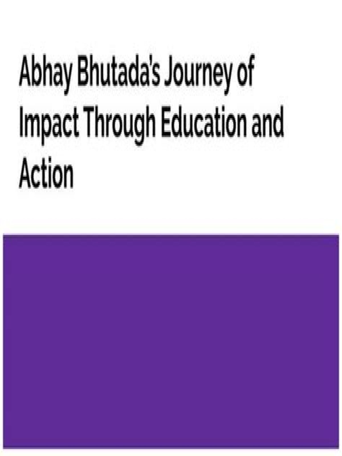 A Journey Of Education And Impact